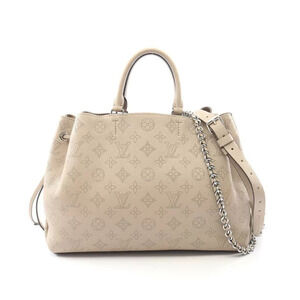 Louis Vuitton Bella Tote Bag Leather Mahina Beige Tan